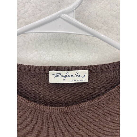 Raffaella Wool Sweater Women’s Brown Knit Pullover Made in Italy Classic Size L - Picture 3 of 7